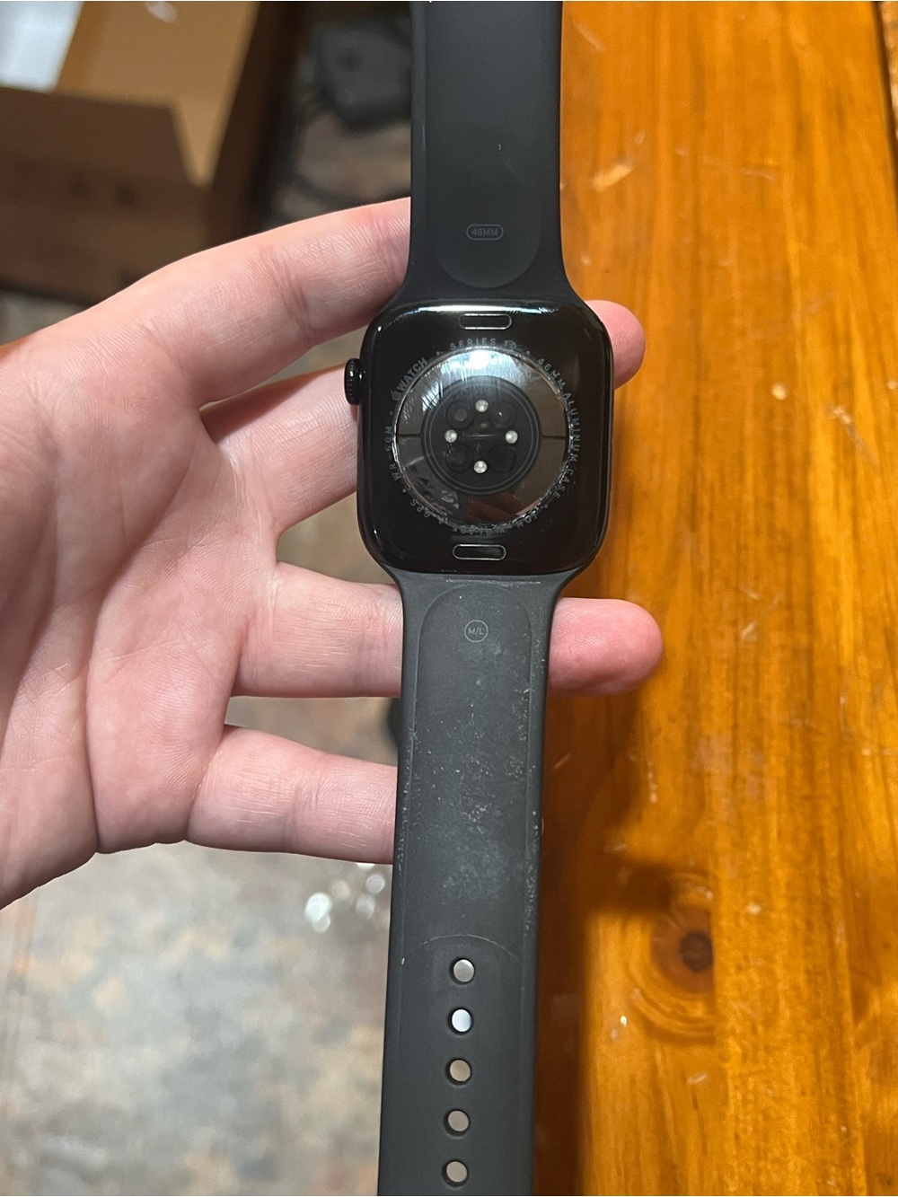 Apple Watch Series 10 46mm with Black Sport Band and Black Case - Picture 7 of 12